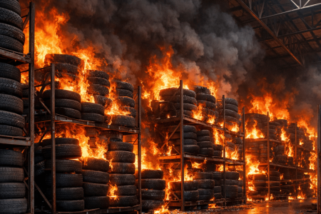 Risiko Kebakaran Stok Ban di Gudang dan Dampaknya pada Operasional Bisnis